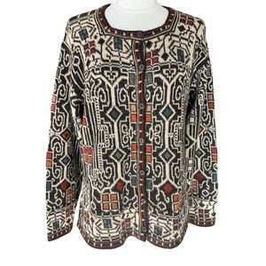 INTIWARA 100% ALPACA BUTTON FRONT Excellent Pre-Owned Condition SIZE LARGE